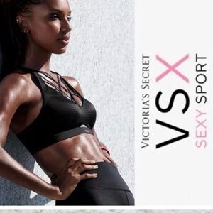 Victoria Secret Sports Bra Light Weight 34DD Strappy Front Orange And Purple